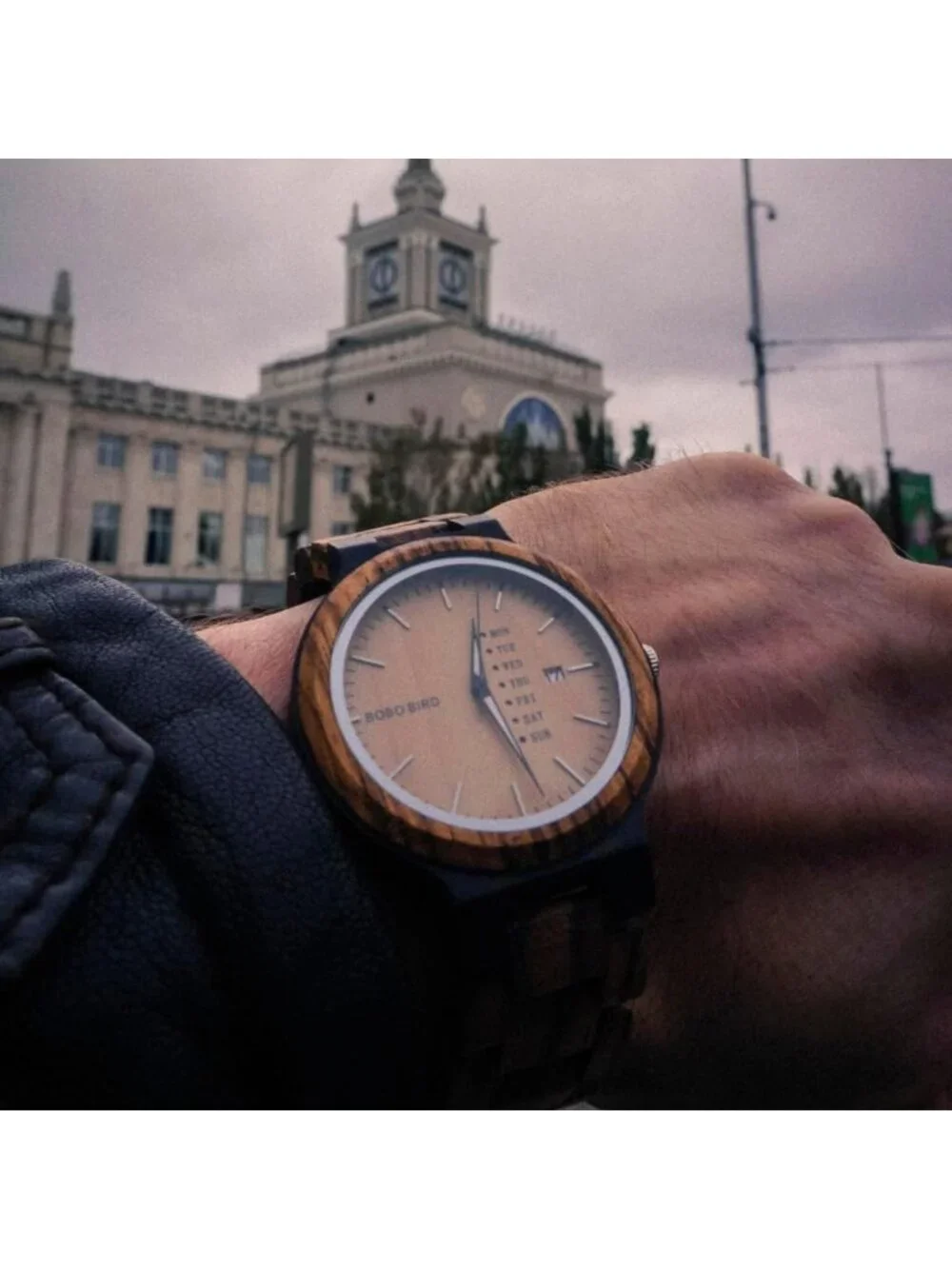 Stylish Multi-Functional Zebra Wooden Quartz Watch for Men - Lightweight